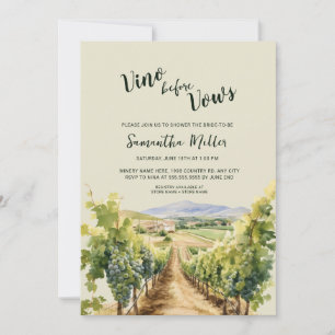 Invitation Fête des mariées vinicole