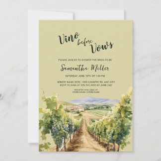 Invitation Fête des mariées vinicole