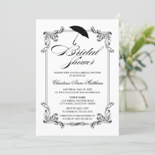 Invitation Fête des mariées vintage