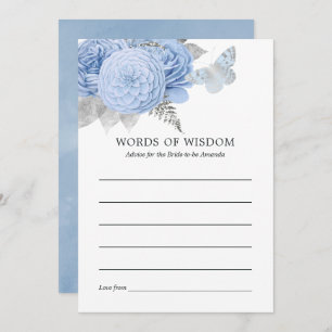 Invitation Fête des mariées Vintage bleu et or marine