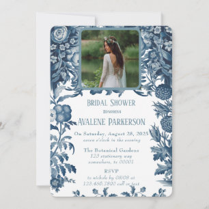 Invitation Fête des mariées vintage en toile française