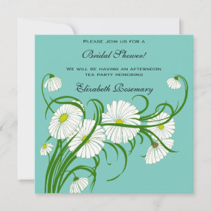 Invitation Fête des mariées vintage, Fleurs marguerites Gerbe