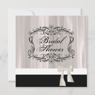 Invitation Fête des mariées vintage Silver Victorian