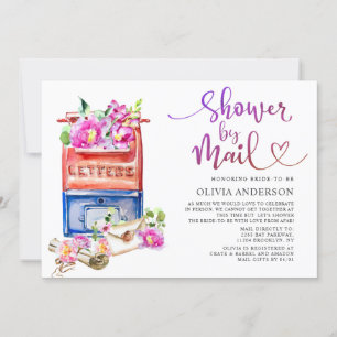 Invitation Fête des mariées virtuelle aquarelle par courrier