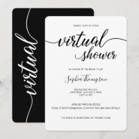 FÊTE DES MARIÉES VIRTUELLE personnalisée en noir e