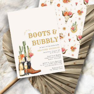Invitation Fête des mariées Western Boots