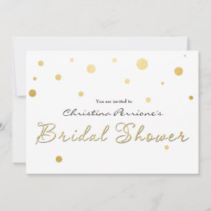 Invitation FÊTE DES MARIÉES White Gold Foil Modern Card Invit