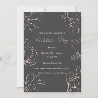 Invitation Fête des Mères, Fête des Mères Déjeuner
