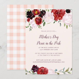 Invitation Fête des mères florales