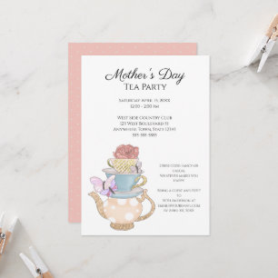 Invitation Fête des mères sur mesure Tea Party