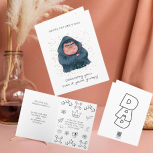 Invitation Fête des pères amusante - Caractère à capuche grin