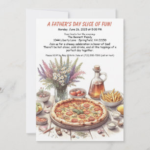 Invitation Fête des Pères - Dîner de famille modifiable