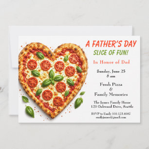 Invitation Fête des Pères Pizza Party – Dîner de famille édit