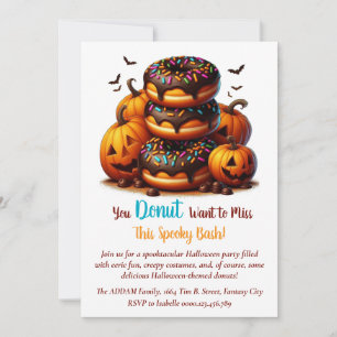 Invitation Fête des Peurs : Dîner d'Halloween Éffrayant