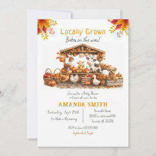 Invitation Fête des récoltes d'automne Baby Shower Produits l