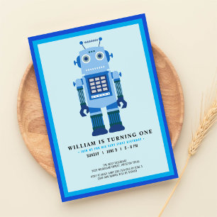 Invitation Fête des robots fête d'anniversaire