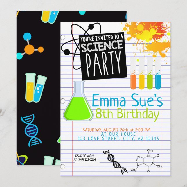 Invitation Fête des scientifiques du laboratoire de science d (Devant / Derrière)