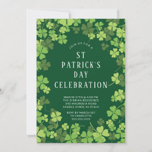 Invitation Fête des shamrocks Saint Patrick