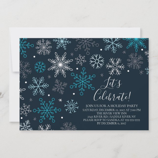 Invitation Fête des Snowflakes (Devant)