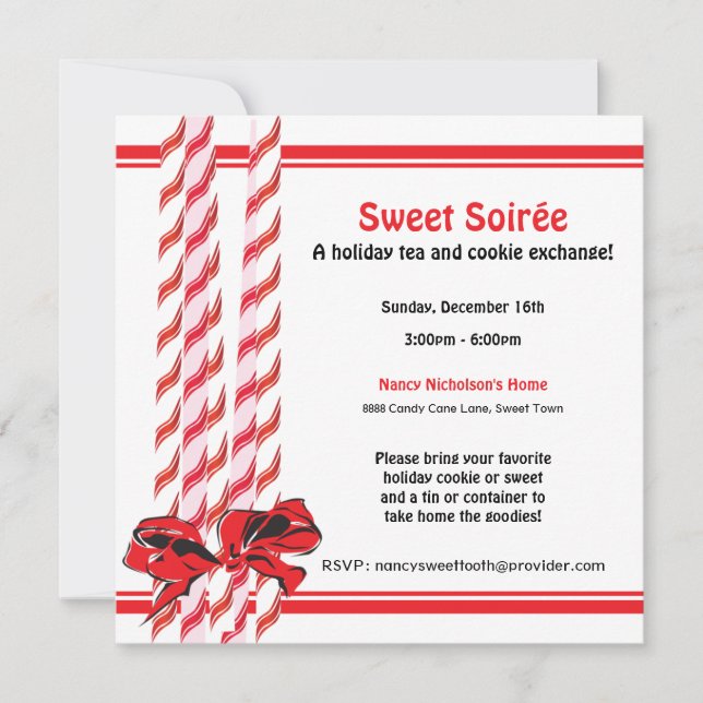 Invitation Fête des Sucres de canne sucrés (Devant)