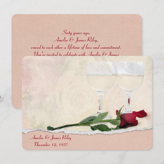 Invitation Fête des vins et Roses (Devant / Derrière)