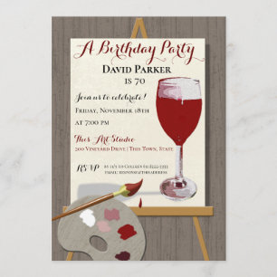 Invitation Fête des vins rouges et de l'art de la peinture