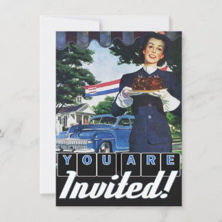 Invitation Fête des voitures Vintages classiques du 4 juillet