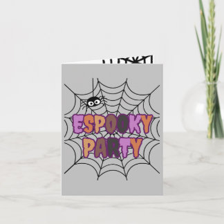 Invitation Fête d'Espooky drôle Araignée effrayante