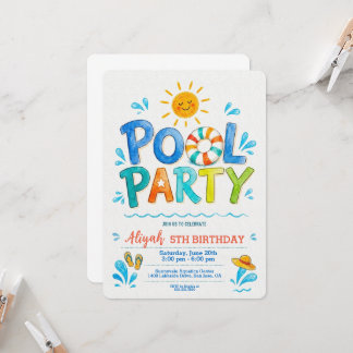 Invitation Fête d'été au crayon dessinée à la main
