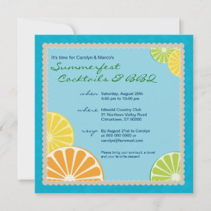 Invitation Fête d'été de Citrus