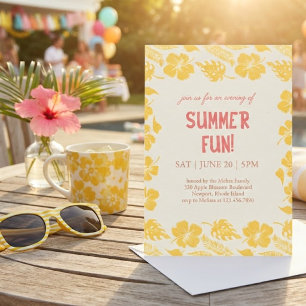 Invitation Fête d'été Good Vibes & Sunshine
