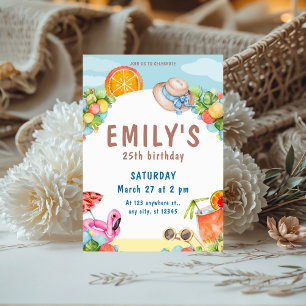 Invitation Fête d'été Pastel