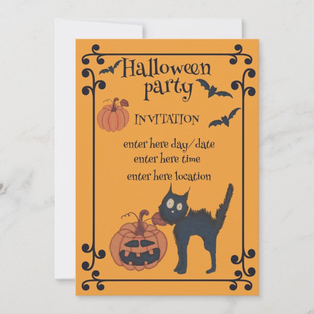 Invitation Fête d'Halloween (Devant)