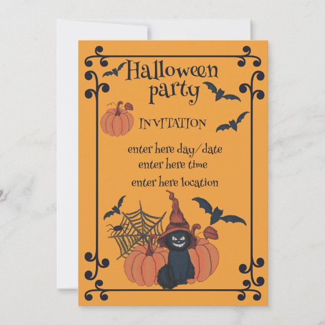 Invitation Fête d'Halloween (Devant)