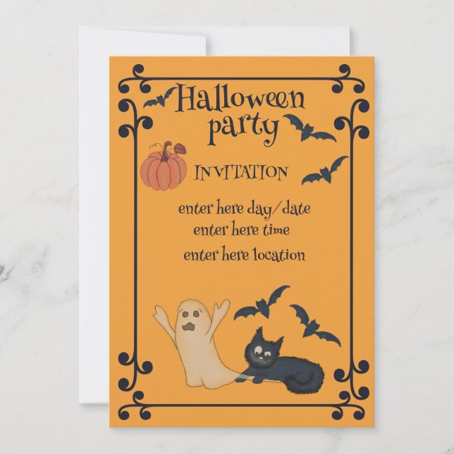 Invitation Fête d'Halloween (Devant)