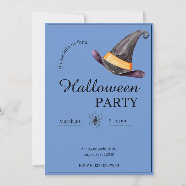 Invitation Fête d'Halloween (Devant)