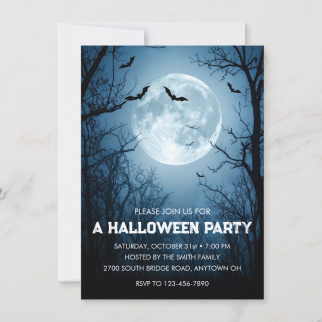 Invitation Fête d'Halloween (Devant)