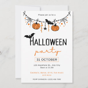 Invitation Fête d'Halloween