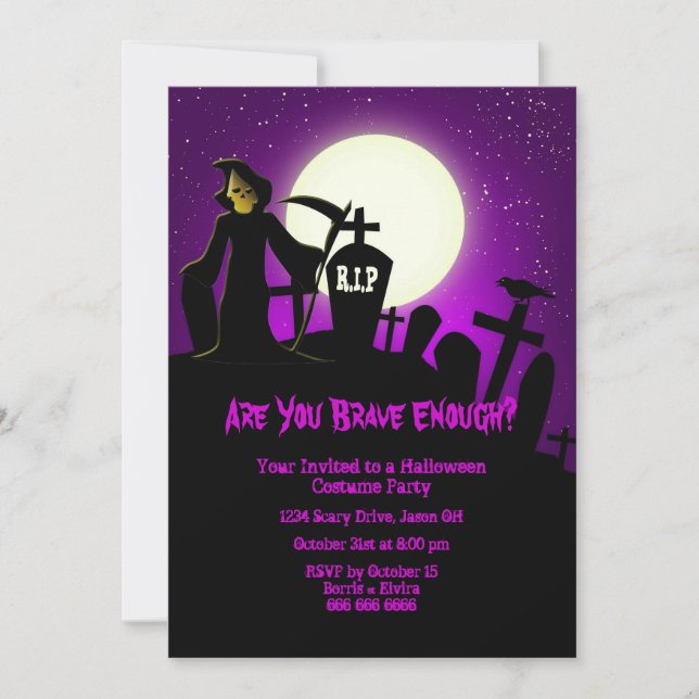 Invitation Fête d'Halloween (Devant)