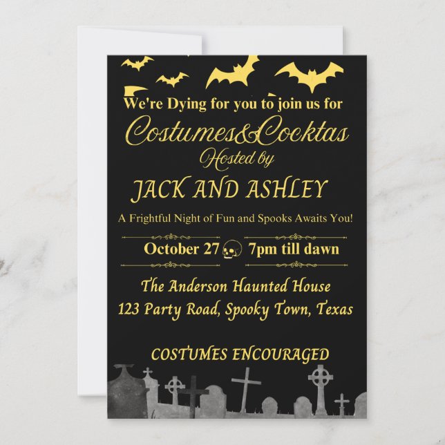 Invitation Fête d'Halloween (Devant)