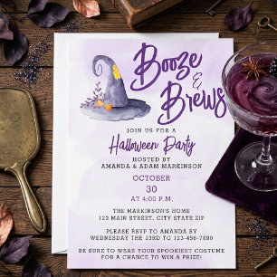 Invitation Fête d'Halloween Budget Boissons et Bières