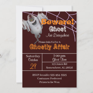 Invitation Fête d'Halloween de Bourgogne