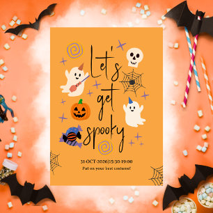Invitation Fête d'Halloween de la famille de bureau de fantôm