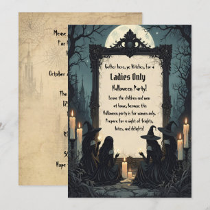 Invitation Fête d'Halloween de rassemblement de sorcières