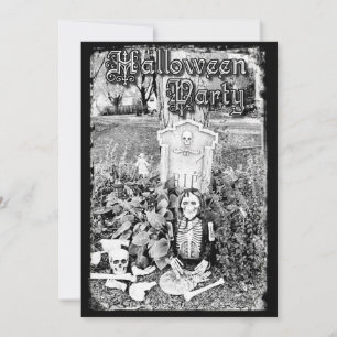 Invitation Fête d'Halloween de tombes Éffrayantes personnalis