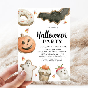 Invitation Fête d'Halloween des douceurs