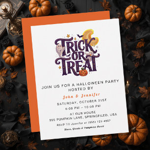 Invitation Fête d'Halloween des fantômes fantaisistes 