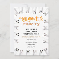 Fête d'Halloween des Pattes Fantômes Chats Mignons