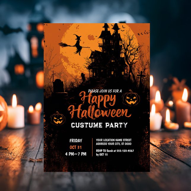 Invitation Fête d'Halloween éffrayante (Créateur téléchargé)