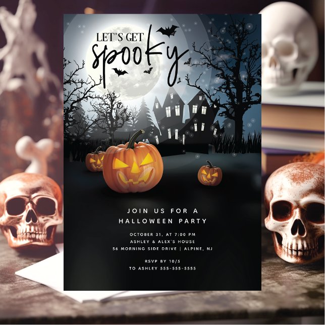 Invitation Fête d'Halloween Éffrayante (Créateur téléchargé)